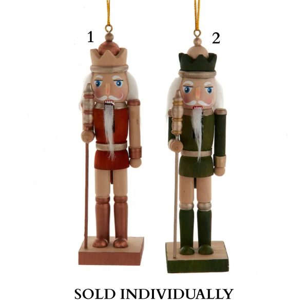 6  Wooden Rustic Modern Nutcracker Ornaments (2 Styles – Sold individually) For Sale