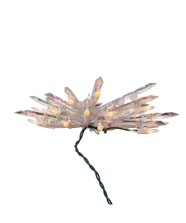 30-Light Crystal Snowflake Treetop, 11.25  (UL) Online