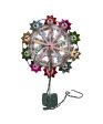 11-Light Multicolored Retro Reflector Treetop, 11  (UL) Online Sale