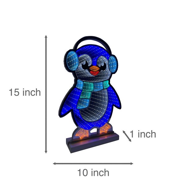 Infinity Christmas Penguin With Wooden Base (15 ) Discount