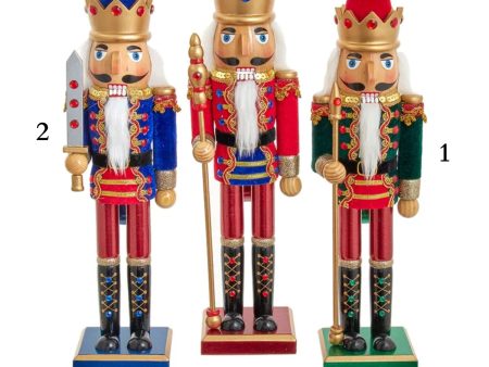 15  Blue, Red and Green King Nutcrackers (3 Styles – Sold individually) Online Sale