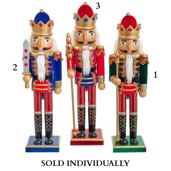 15  Blue, Red and Green King Nutcrackers (3 Styles – Sold individually) Online Sale