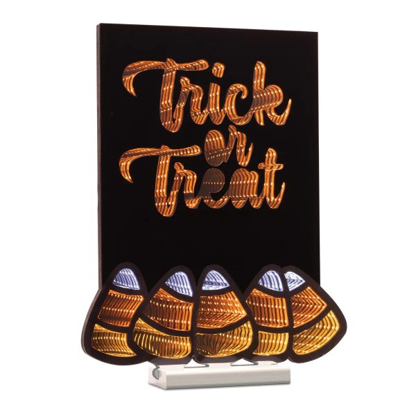 Trick or Treat Sign Infinity Light 16 H Acrylic w UL Plug Sale