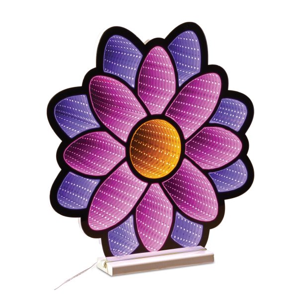 Flower Infinity Light, 16.5”H, Acrylic w UL Plug For Cheap