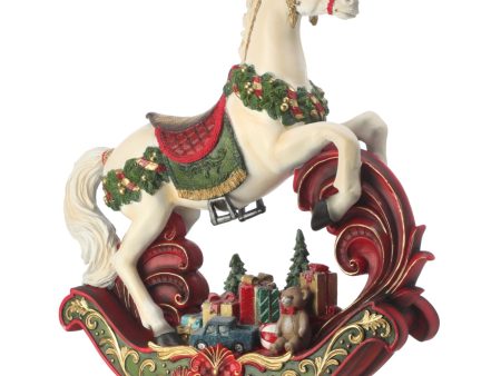 Rocking Horse W  Holiday Gifts And Elegant Detailing, 20.5  Online Hot Sale