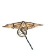 10-Light LED 12-Point Brass Plated Capiz Star With Gem Center Treetop, 10.24“ (UL) Online Sale