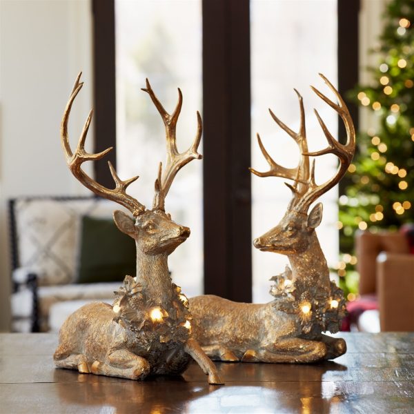 Deer w LED Light (2 Styles - Sold Individually) 21 H, 21.75 H Resin Online