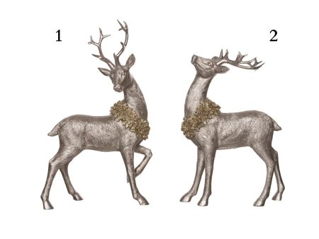 Resin Golden Reindeer Decor (2 styles - sold individually) Supply