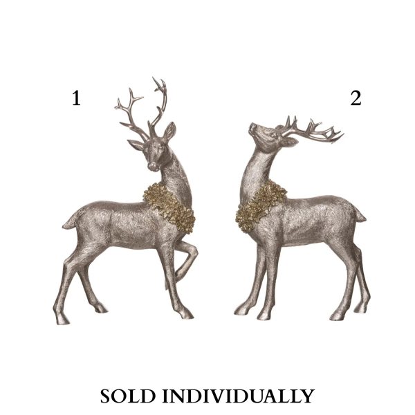 Resin Golden Reindeer Decor (2 styles - sold individually) Supply