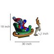 Infinity Christmas Sleigh With Santa And Deer With Wooden Base (30 ) Hot on Sale