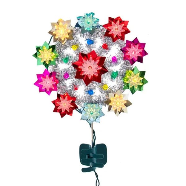 11-Light Multicolored Retro Reflector Treetop, 11  (UL) Online Sale