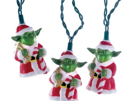 11.5  UL 10-Light Star Wars™ Yoda In Santa Suit Light Set Discount