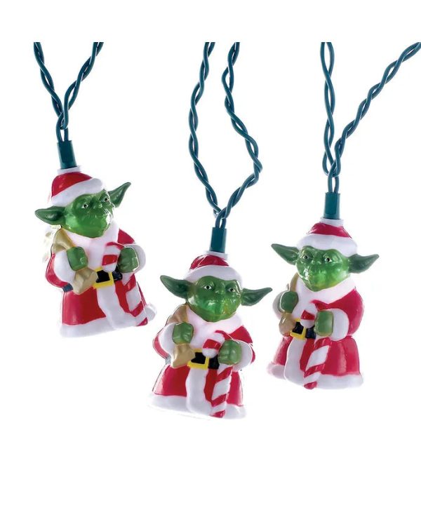 11.5  UL 10-Light Star Wars™ Yoda In Santa Suit Light Set Discount