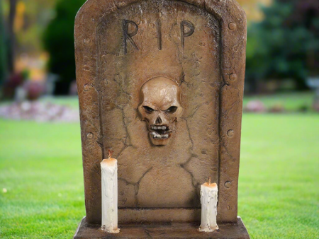 Gravestone with Two Candles Fashion