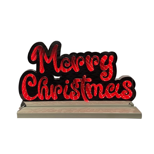 Infinity Merry Christmas Letters With Wooden Base (16 ) Discount