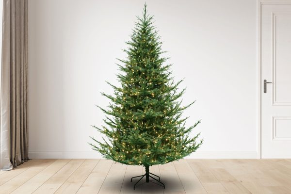 7.5 ft Alaskan Fir Christmas Tree with 1600 3mm Dual Color, Twinkle lights - 9 Function, 65D Cheap