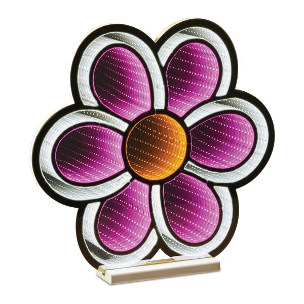 Flower Infinity Light, 17”H, Acrylic w UL Plug Online