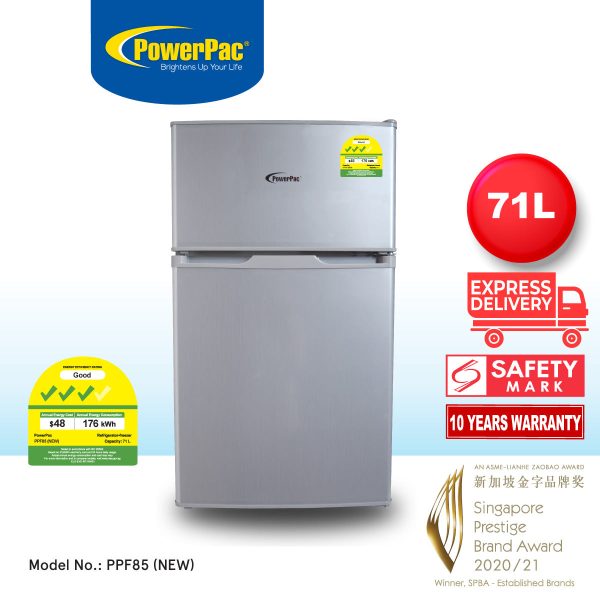 71L 2 Door Mini Bar Fridge with Freezer (PPF85) Sale