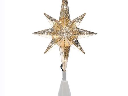 10-Light Gold Bethlehem Star Treetop, 12.25  (UL) For Cheap