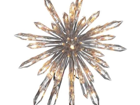 30-Light Crystal Snowflake Treetop, 11.25  (UL) Online