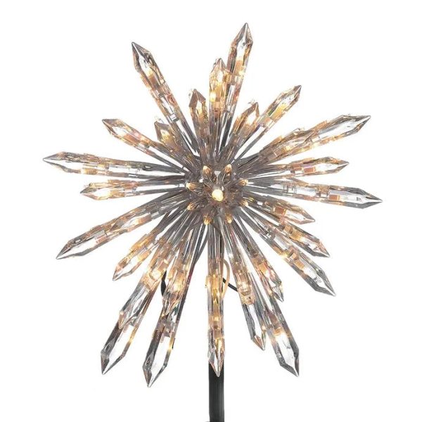 30-Light Crystal Snowflake Treetop, 11.25  (UL) Online