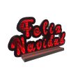 Infinity Feliz Navidad Letters With Wooden Base (17 ) on Sale