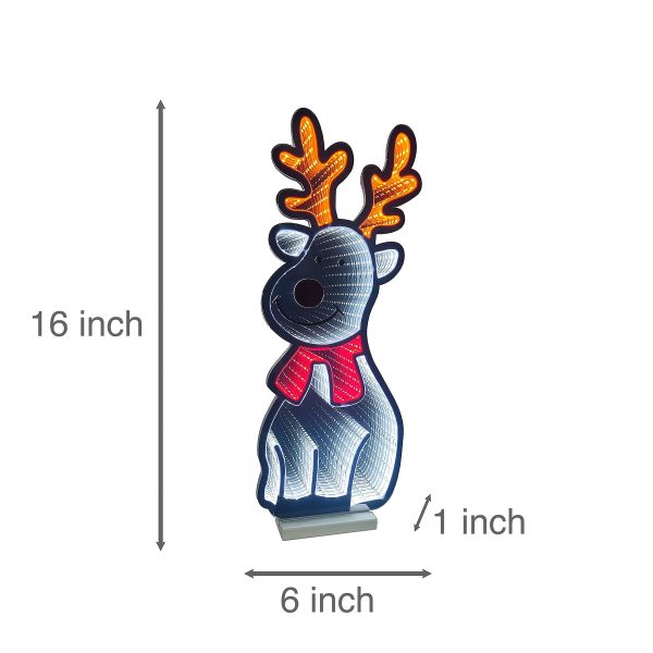 Infinity Standing Reindeer With Wooden Base (16 ) Online Sale