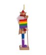 6  Wooden Gay Pride Nutcracker Ornament Online now