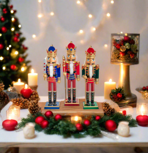 15  Blue, Red and Green King Nutcrackers (3 Styles – Sold individually) Online Sale