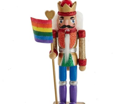 6  Wooden Gay Pride Nutcracker Ornament Online now