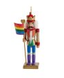 6  Wooden Gay Pride Nutcracker Ornament Online now