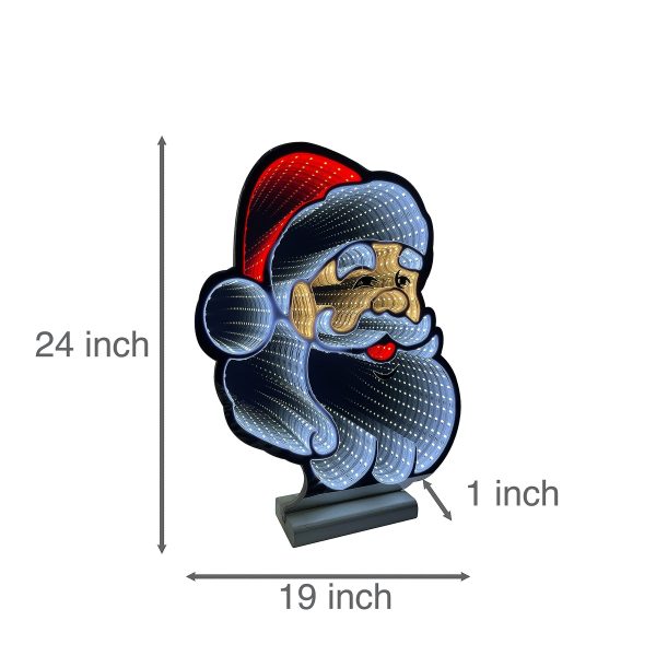 Infinity Christmas Santa Face With Wooden Base (24 ) Online now