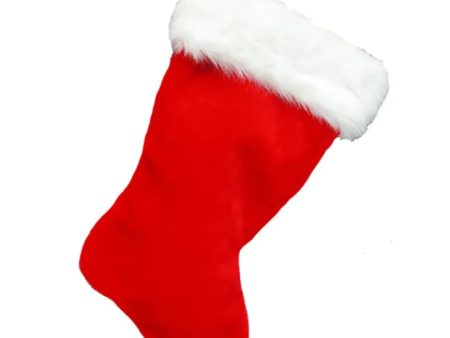 20  Red Stocking With Faux Rabbit Fur Cuff Hot on Sale