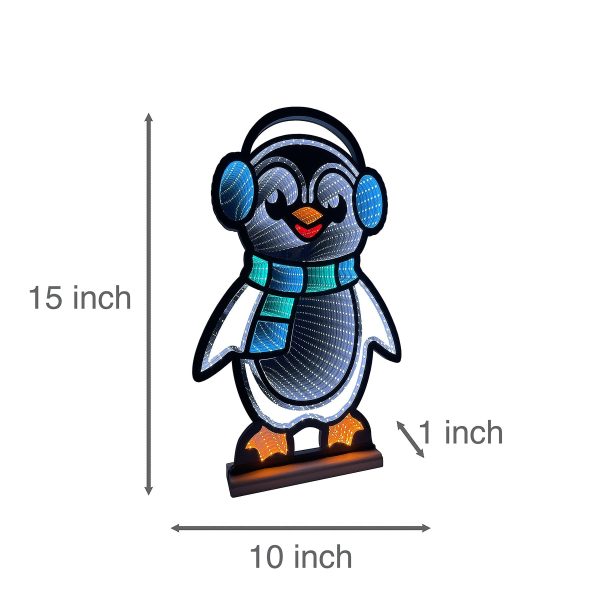 Infinity Christmas Penguin 2 With Wooden Base (15 ) For Cheap