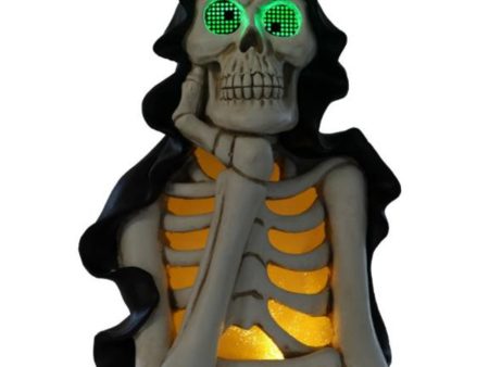 Halloween Skeleton Torso w Glowing Ribs (LCD Eyes) Online now