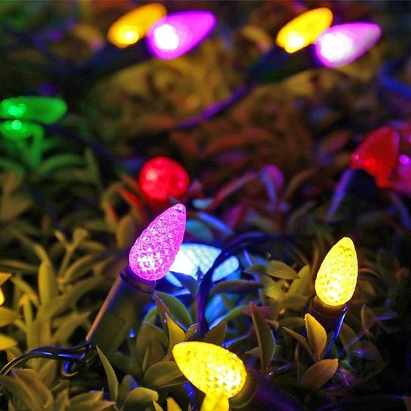 Battery Operated 10  Multi-Color C6 Christmas Lights - 30 C6 Bulbs Online Sale