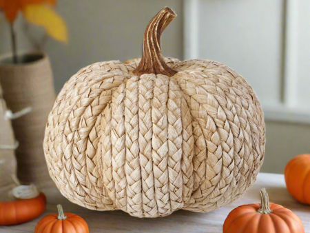 8  Resin  Rattan  Weave Pumpkin on Sale