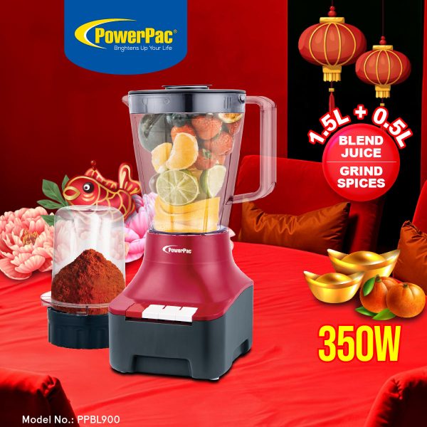 2 IN 1 Blender For Grinding 0.5L & Blending 1.5L (PPBL900) Online now